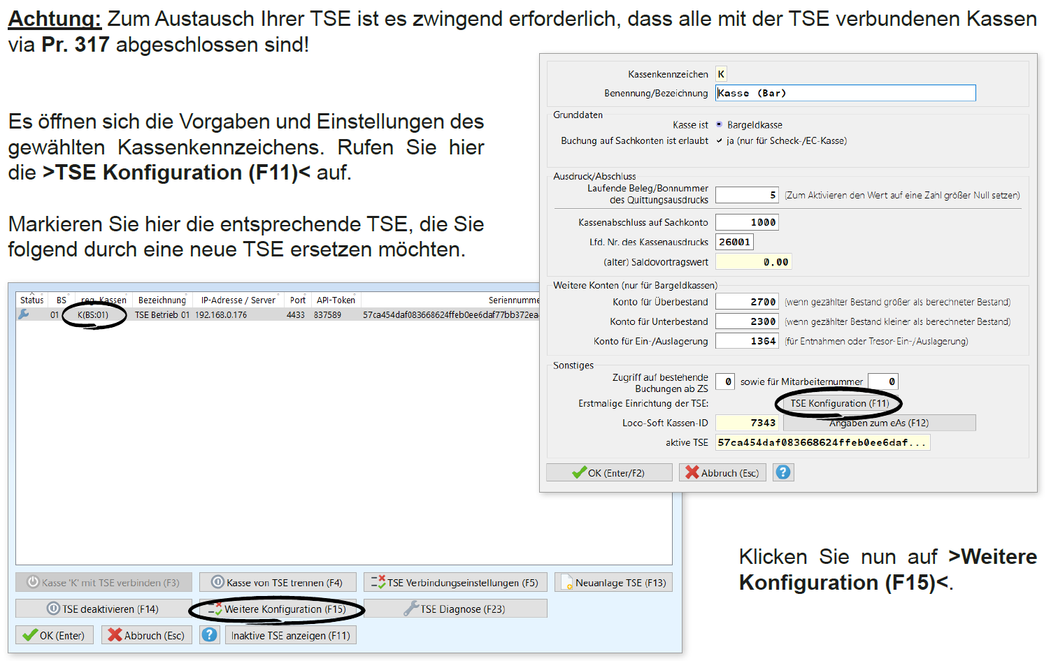TSE-Konfiguration